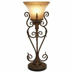Discount 🎁 Brimfield & May Set Of 2 Brown Metal Mediterranean Uplight 95779 🌟