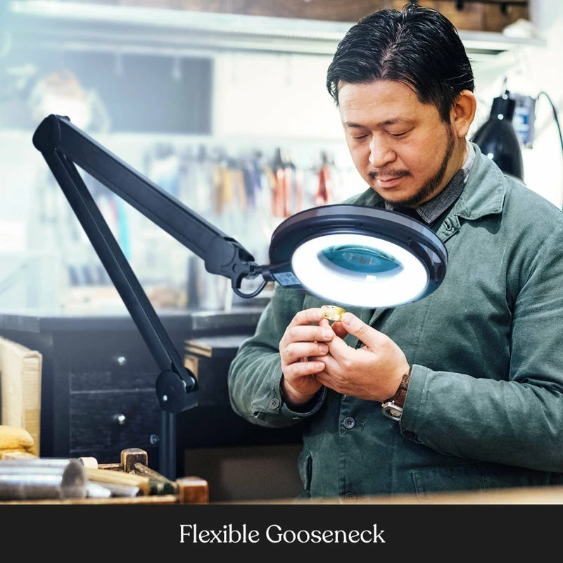 Budget โ Brightech LightView Pro 6 Wheel Rolling Base Magnifying Floor Lamp, Magnifier, 5 Diopter ๐ - Image 4