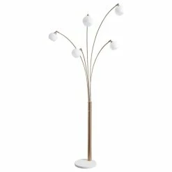Top 10 🥰 Ashley Furniture Industries Taliya Champagne/White 95" Metal Arc Lamp 🎁