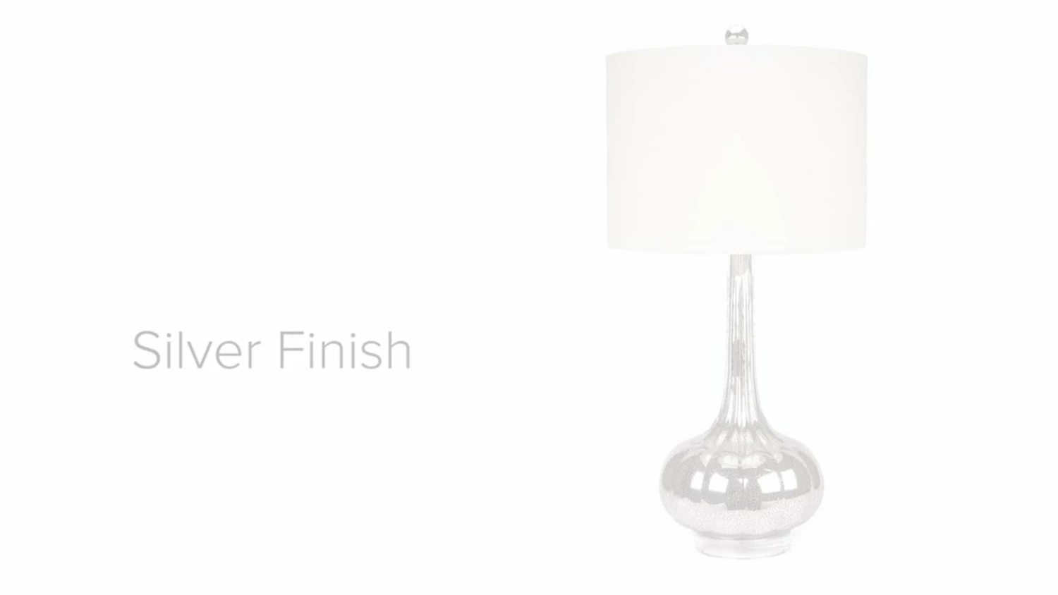 Buy 🔥 Abbyson Living Mercury Antiqued Glass Table Lamps, Set Of 2, Silver ✨ - Image 2