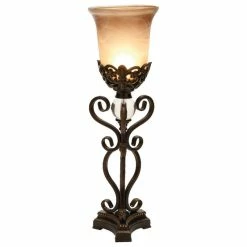 Best Pirce ๐ Brimfield & May Set Of 2 Brown Metal Tuscan Uplight 97328 โ