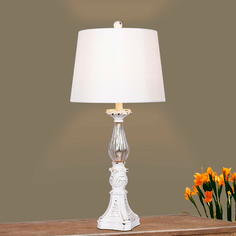 Top 10 β¨ Fangio Lighting Antique White Resin & Mercury, Glass Table Lamps, 30" π - Image 2