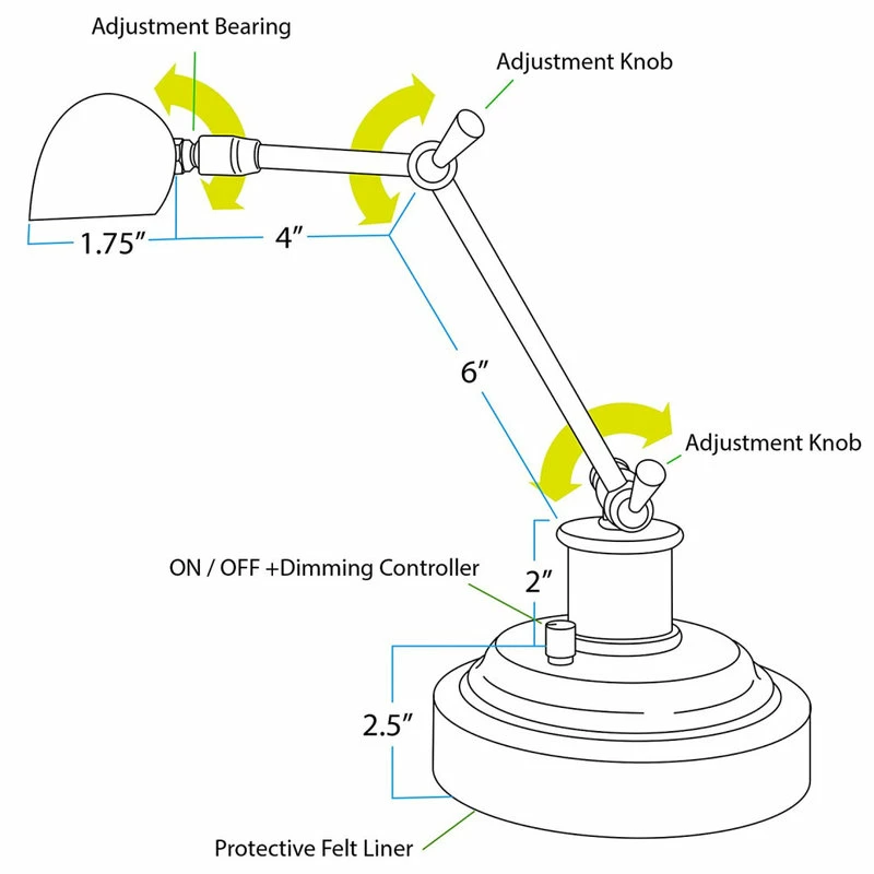 Best Sale ๐ฅฐ Cocoweb Inc. LED Piano Desk Lamp, Satin Nickel ๐ - Image 3
