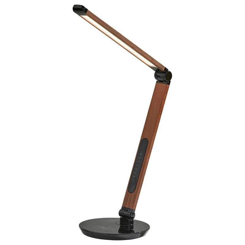 Cheap 👏 Rodney LED AdessoCharge Wireless Charging Multi-Function Desk Lamp- Walnut 🌟