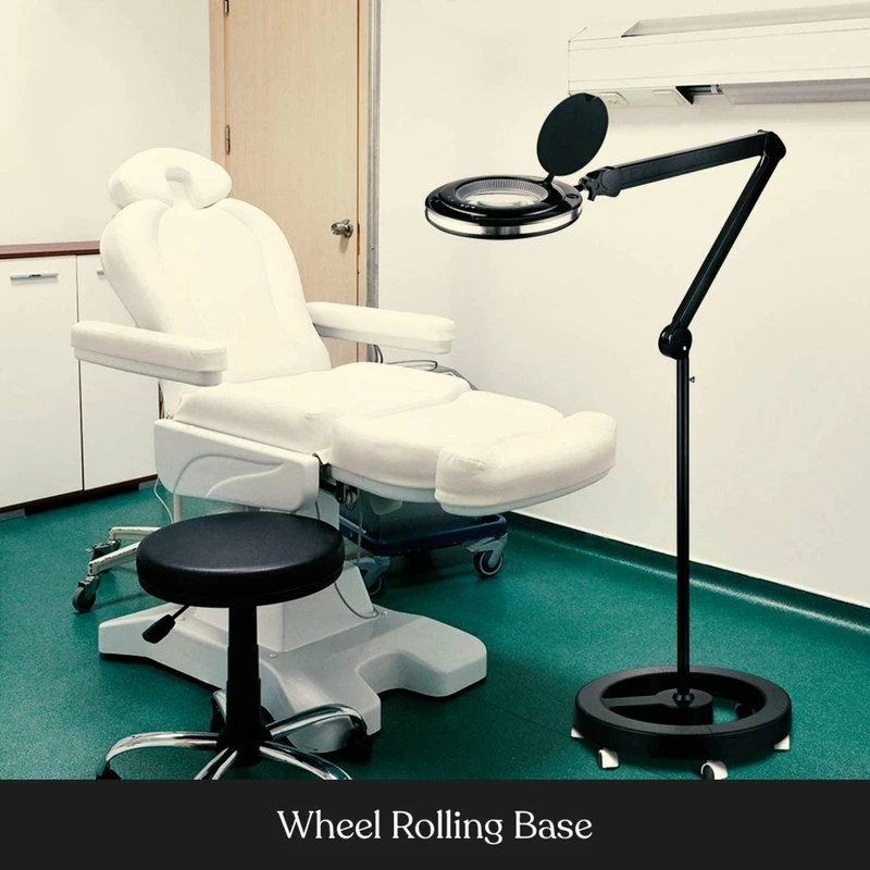 Budget โ Brightech LightView Pro 6 Wheel Rolling Base Magnifying Floor Lamp, Magnifier, 5 Diopter ๐ - Image 7