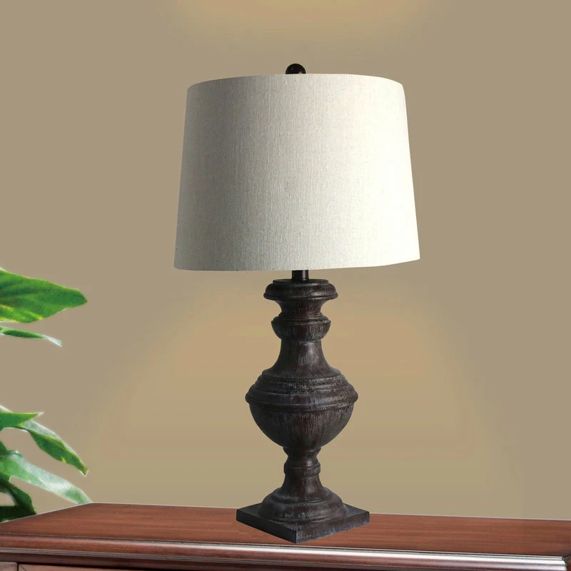 New ๐ Fangio Lighting's 28 " Resin Table Lamp, Cottage Bronze Espresso, Set Of 2 ๐ - Image 2