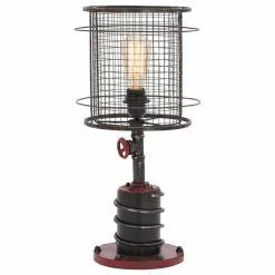 Best reviews of 💯 Brimfield & May Set Of 2, Red Metal Industrial Accent Lamp 92682 ❤️