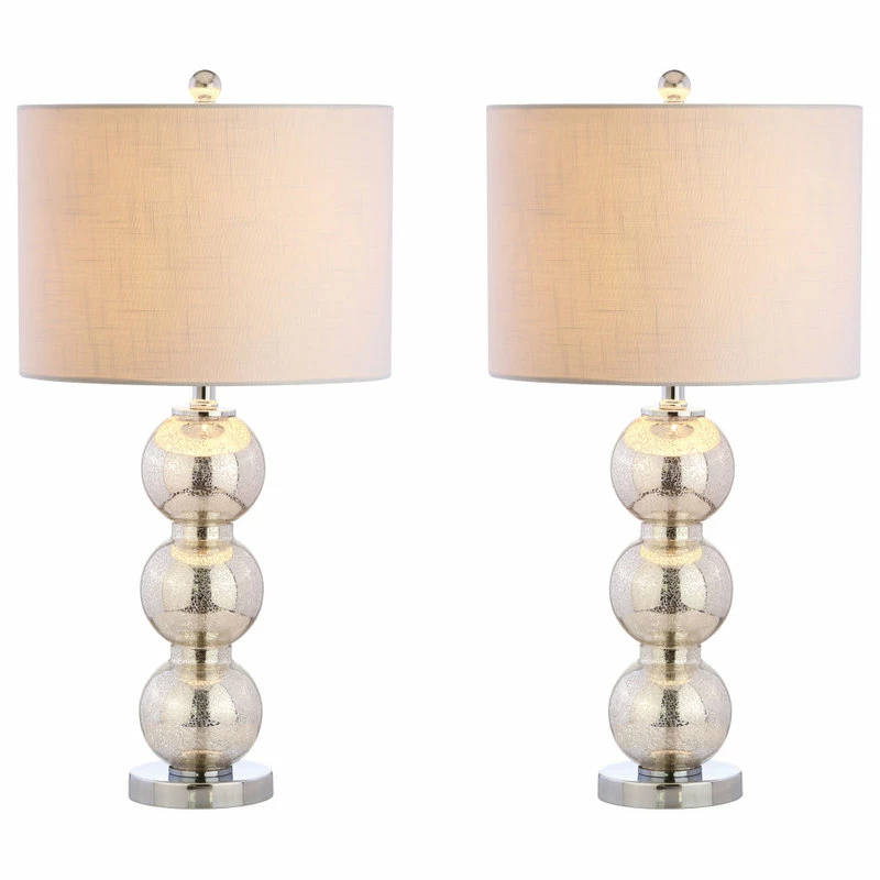 Best reviews of 😍 JONATHAN Y Bella 27" Glass Triple-Sphere Table Lamp, Set Of 2 ⭐