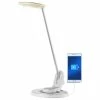 Coupon 🌟 JONATHAN Y Dixon 18.5" Aluminum Adjustable Dimmable USB Chargning LED Task Lamp, Sliver 👏