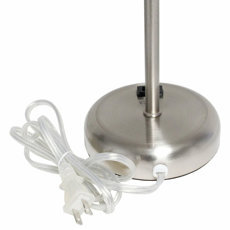 New โญ All The Rages Inc. Decorative Stick Lamp With USB Charging Port, Teal Fabric Shade - 2 Pack Set ๐ - Image 7