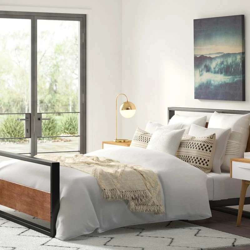 New ❤️ Aiwen Modern Industrial Brass Metal Glass Ball Shade Metal Gold Arched Table Lamp 🔔 - Image 4