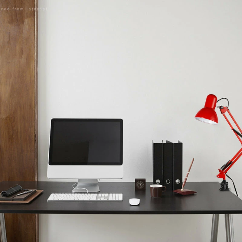 Flash Sale ❤️ W86 Trading Co., LLC Swing Arm Desk Lamp, Interchangeable Base Or Clamp, Red ⭐ - Image 6