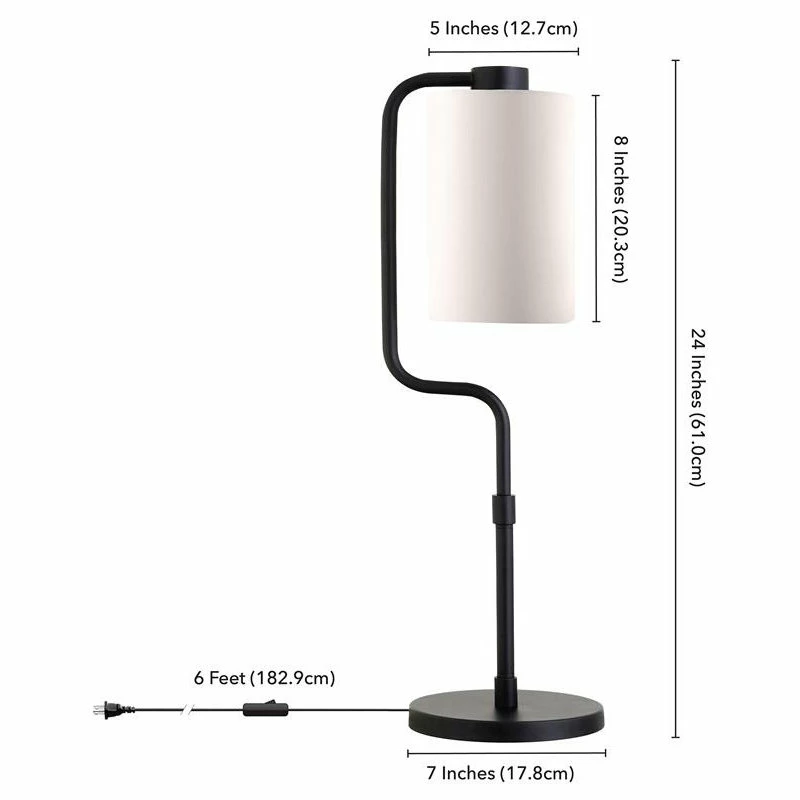 Flash Sale 🔔 Henn&Hart 7" Blackened Bronze Metal/Fabric Table Lamp ❤️ - Image 3