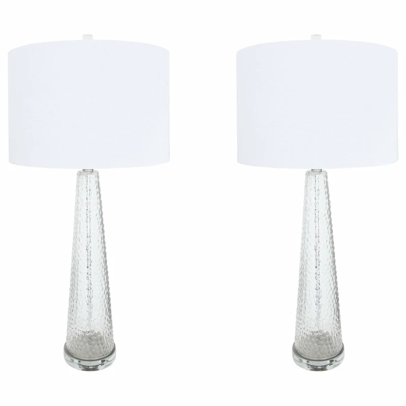 Best Sale ๐งจ CREATIVE CO-OP Transparent Bubble Glass Table Lamp With Glass Base, Set Of 2, Clear ๐คฉ