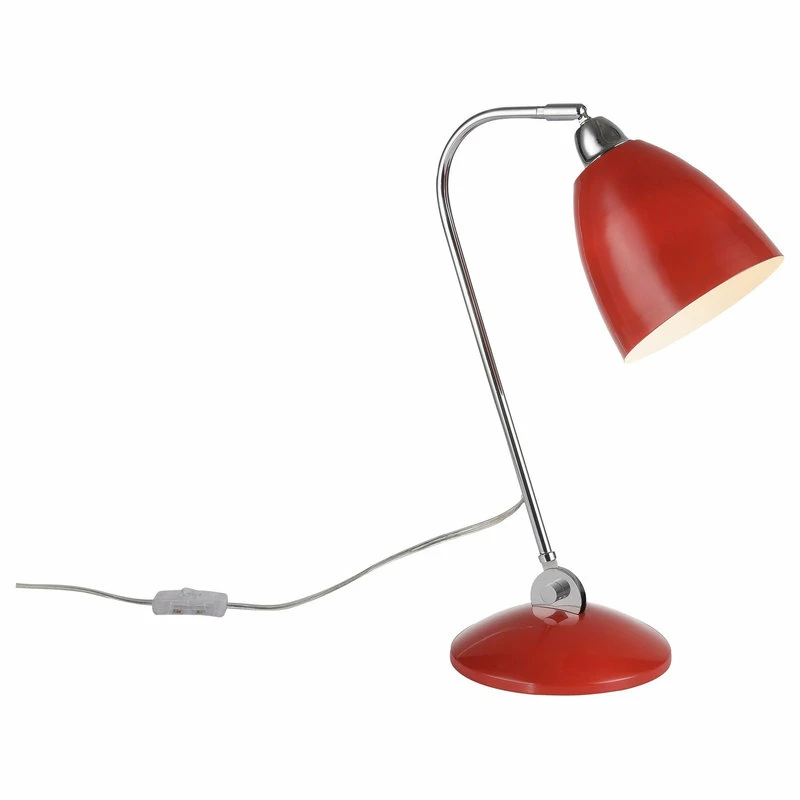Brand new ๐ Woodbridge Lighting Inc. Vento 1-Light Table Lamp, Chrome And Red ๐