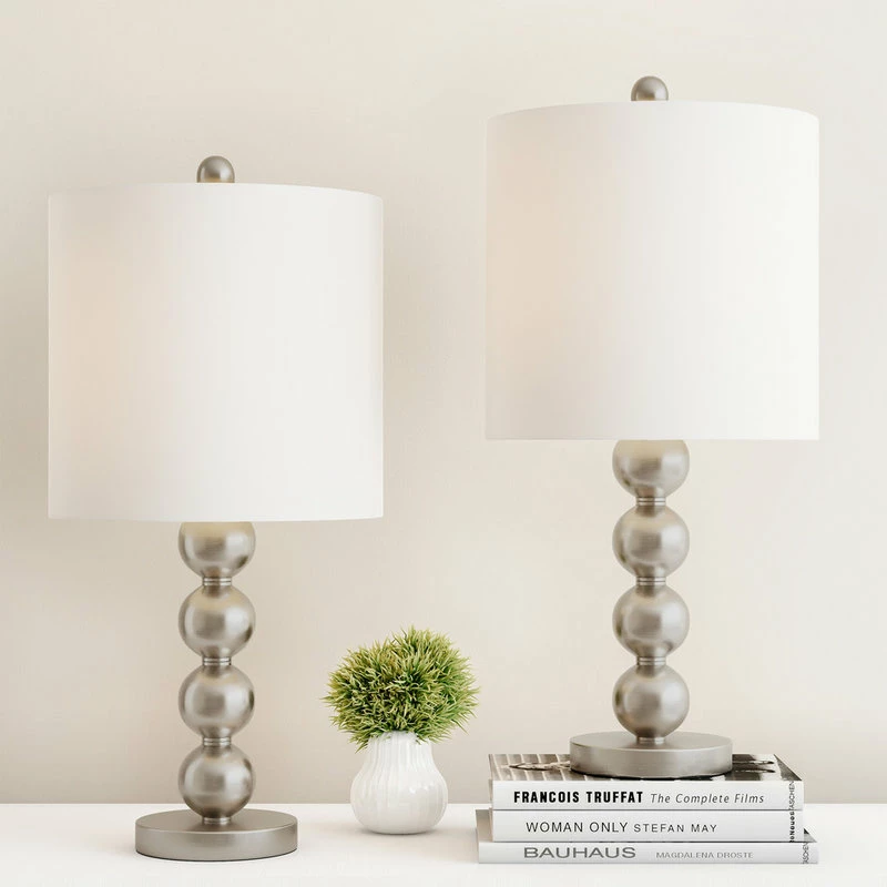 Coupon π₯° Lavish Home Set Of 2 Contemporary Stacked Balls Table Lamps π - Image 2