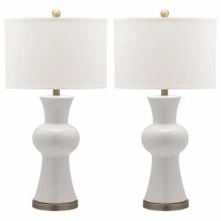 Coupon 🥰 Safavieh Lola Column Lamp ZMT-LIT4150B (Set Of 2) - White 😀