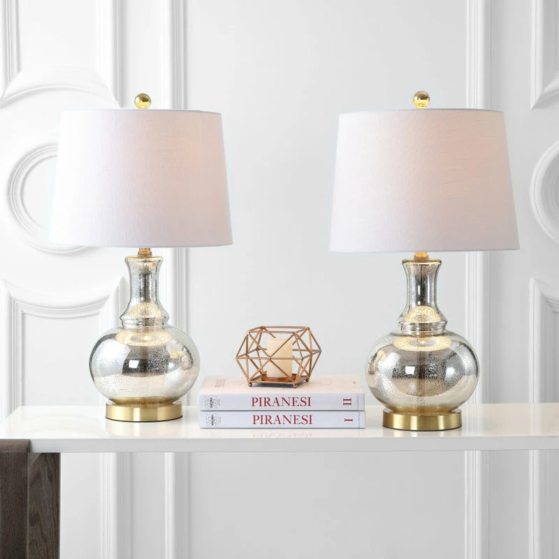 New ✨ JONATHAN Y Lavelle 25" Glass Table Lamp, Set Of 2 🤩 - Image 3