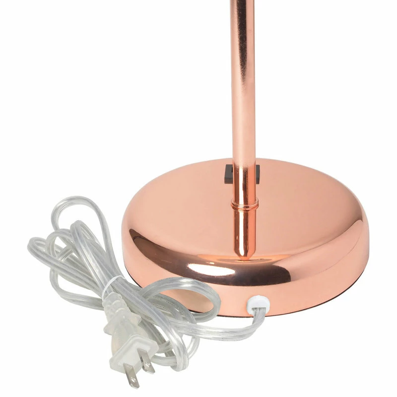 Best reviews of โ๏ธ All The Rages Inc. Stick Lamp With USB Charging Port, White Fabric Shade, Rose Gold Base - 2 Pack โจ - Image 7