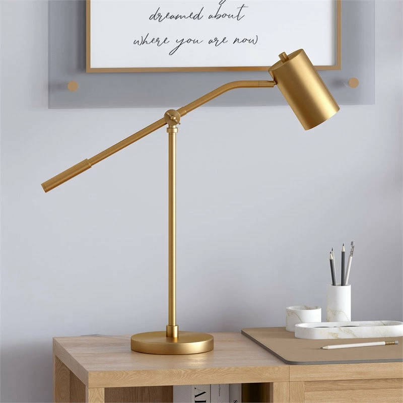Discount 🔥 Henn&Hart 7" Brass Finish Metal Table Lamp 🥰 - Image 4