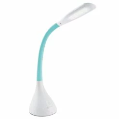 Wholesale 🔔 OttLite Technologies OttLite Creative Curves LED Desk Lamp With USB Port, White With Turquoise Neck ✨