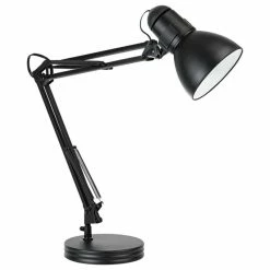 New ๐งจ Globe Electric 28" Heavy Base Architect Black Swing Arm Desk Lamp, Black Finish โ๏ธ