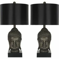 Best deal 💯 Safavieh Golden Buddah Table Lamp (Set Of 2) - Gold 🎉