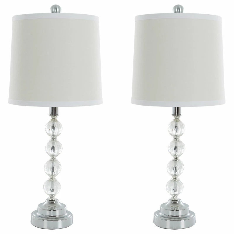 Hot Sale π Table Lamps Set Of 2, Faceted Crystal Balls, 2 Bulbs Included By Lavish Home π₯°