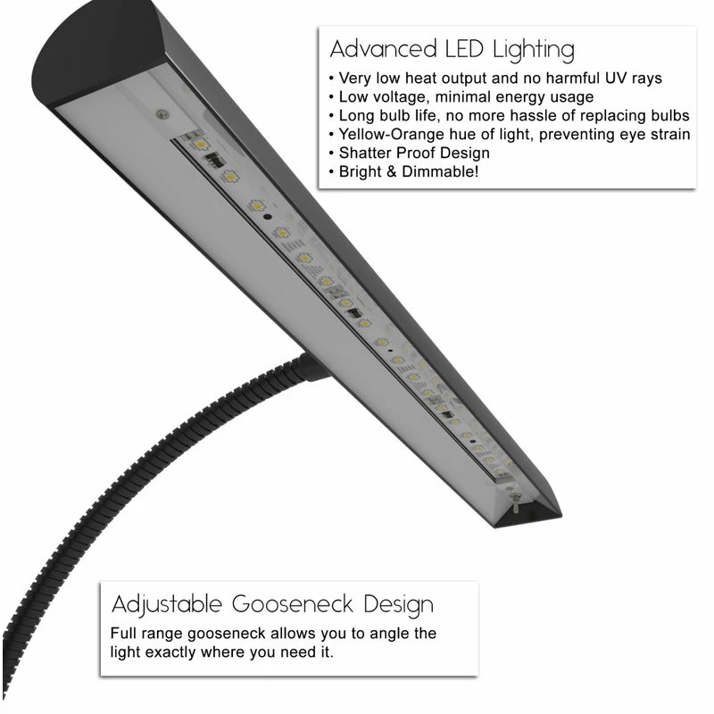 Cheap 𧨠Cocoweb Inc. 14" LED Grand Piano Lamp, Black π₯ - Image 4