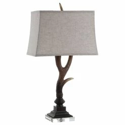 Promo 🥰 JONATHAN Y Antler Rustic Resin LED Table Lamp, 29.5" 🧨
