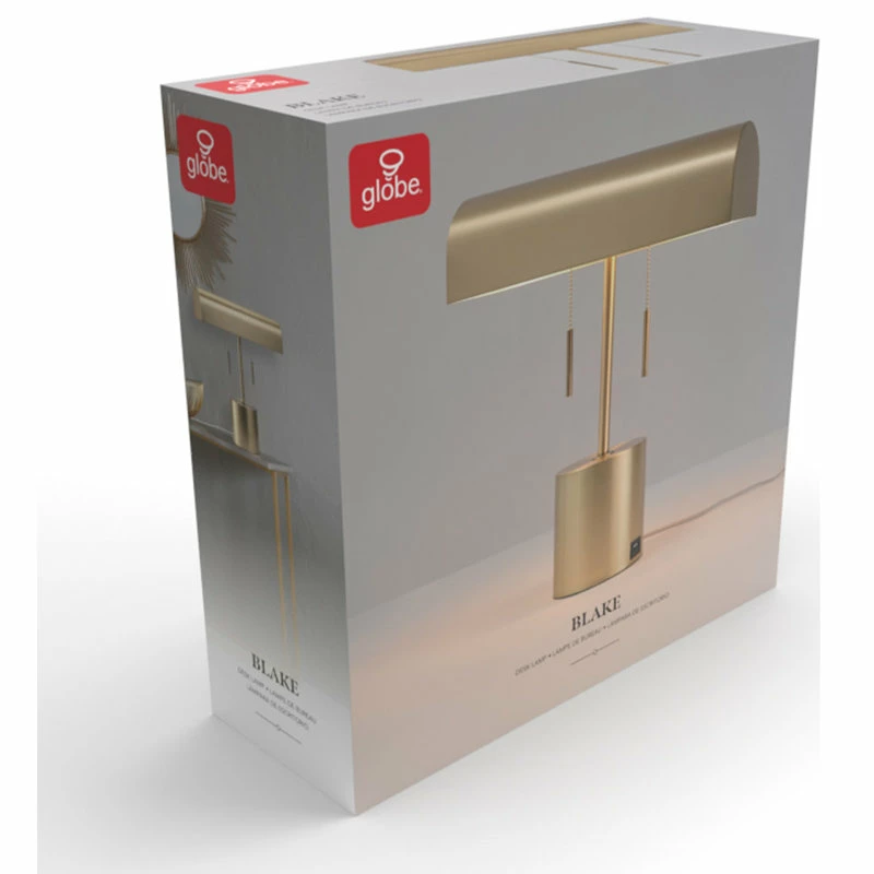 Top 10 โ Globe Electric Blake 16" Matte Brass 2-Light Desk Lamp With 2.1A USB Port โค๏ธ - Image 10