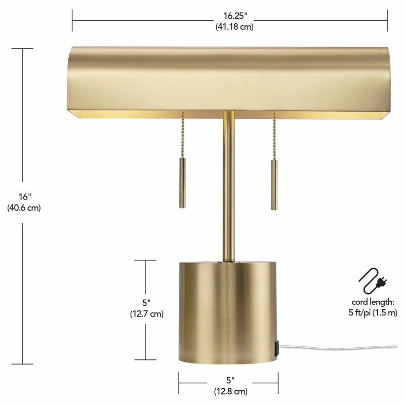 Top 10 โ Globe Electric Blake 16" Matte Brass 2-Light Desk Lamp With 2.1A USB Port โค๏ธ - Image 7