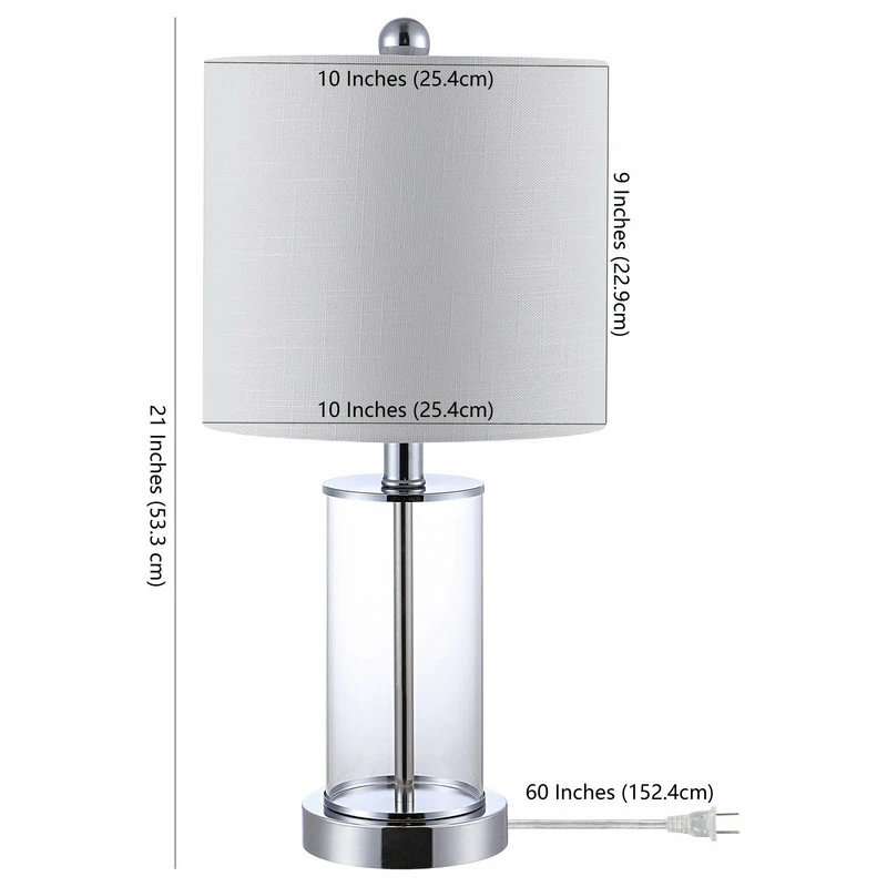 Best reviews of ๐คฉ JONATHAN Y Abner Glass Modern Contemporary USB Charging LED Table Lamp, Chrome/Clear ๐ฅ - Image 6