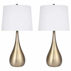 Cheapest ❤️ LumiSource 30" Plated Gold Teardrop Table Lamps, Set Of 2 🧨