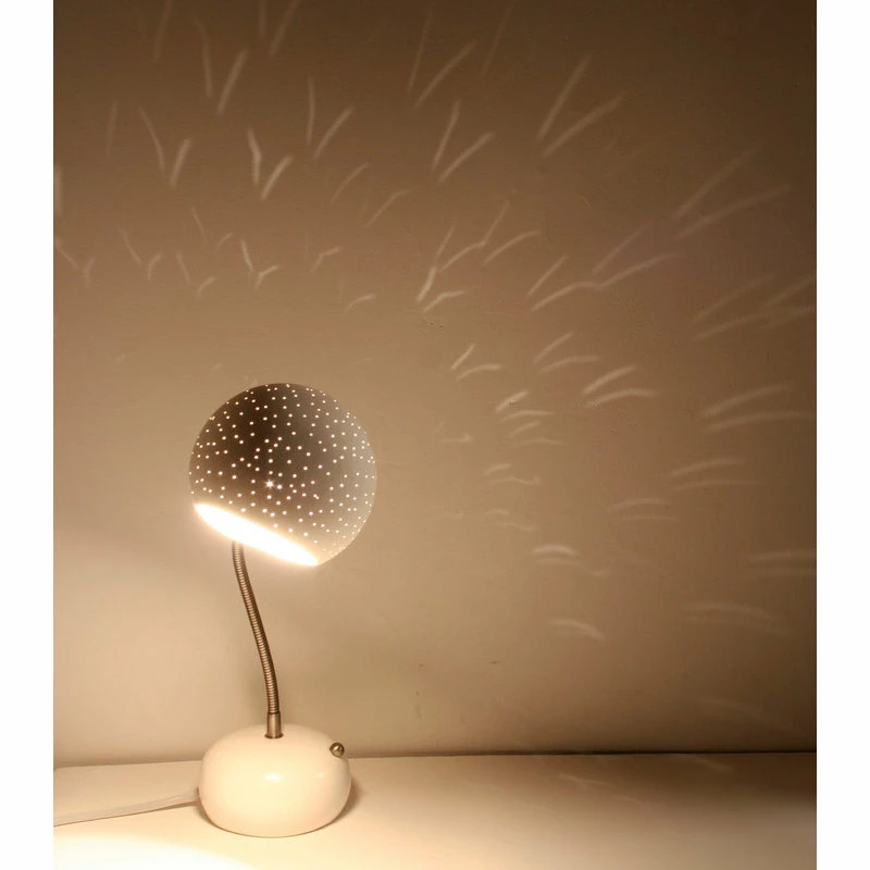 Cheap π Lightexture Porcupine Desk Lamp, White, Dot Pattern π - Image 4