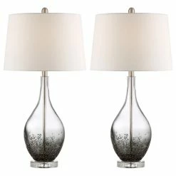 Best deal 😀 Pacific Coast Lighting Sparrow Table Lamp | Smoke Gray Glass Table Lamp Set Of 2 🌟