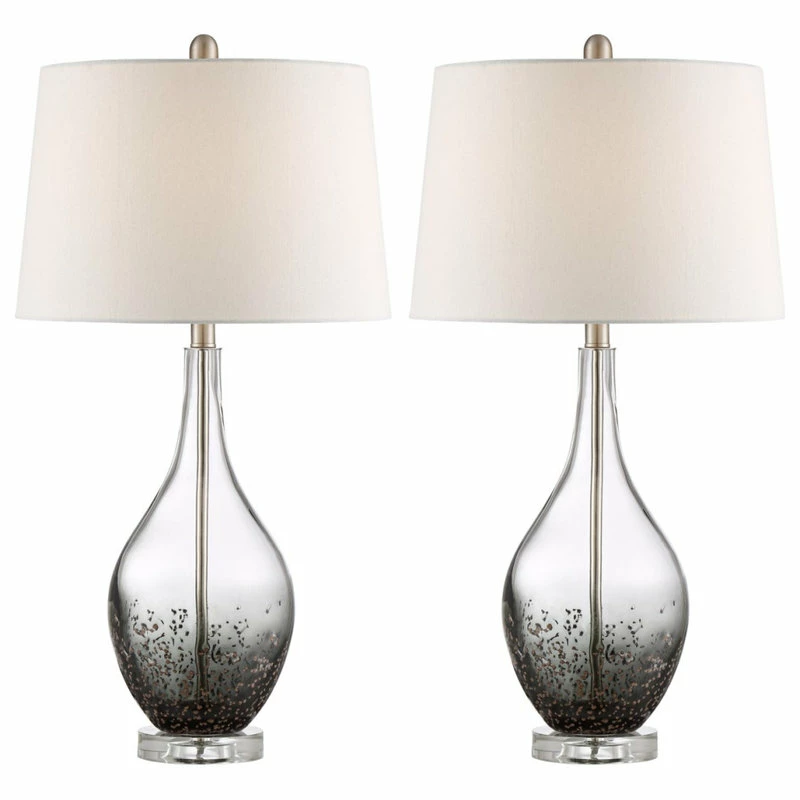 Best deal 😀 Pacific Coast Lighting Sparrow Table Lamp | Smoke Gray Glass Table Lamp Set Of 2 🌟