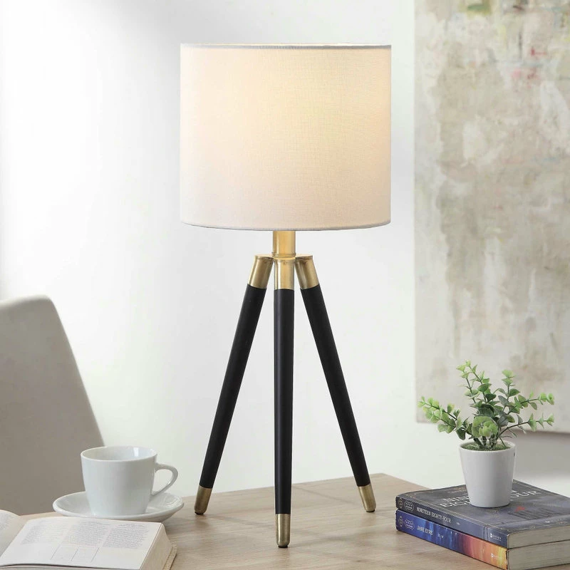 Best reviews of 💯 StyleCraft Home Collection Iggy - Black, Gold Tripod Table Lamp - White Hardback Fabric Shade 🎉 - Image 6