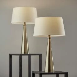 Top 10 ๐งจ Adesso Lucy 2 Pc. Table Lamp Bonus Pack, Antique Brass ๐