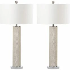 Promo 😍 Safavieh Ollie Table Lamp (Set Of 2) - Beige 😀