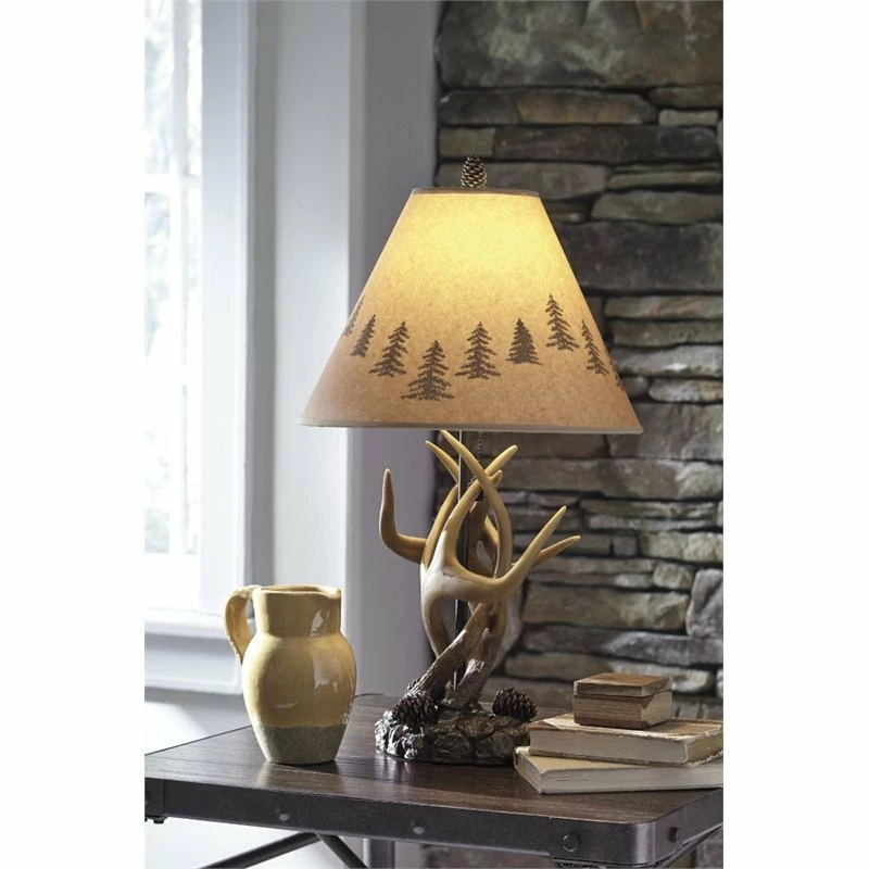 Outlet ๐ฅฐ Ashley Furniture Industries Ashley Furniture Derek Poly Table Lamp In Brown (Set Of 2) โ - Image 2