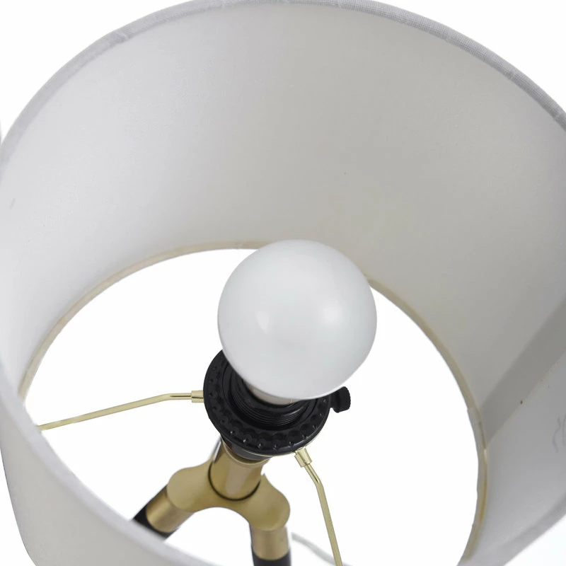 Best reviews of 💯 StyleCraft Home Collection Iggy - Black, Gold Tripod Table Lamp - White Hardback Fabric Shade 🎉 - Image 5
