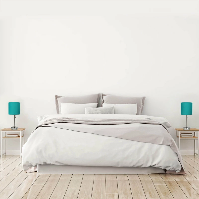 New โญ All The Rages Inc. Decorative Stick Lamp With USB Charging Port, Teal Fabric Shade - 2 Pack Set ๐ - Image 6