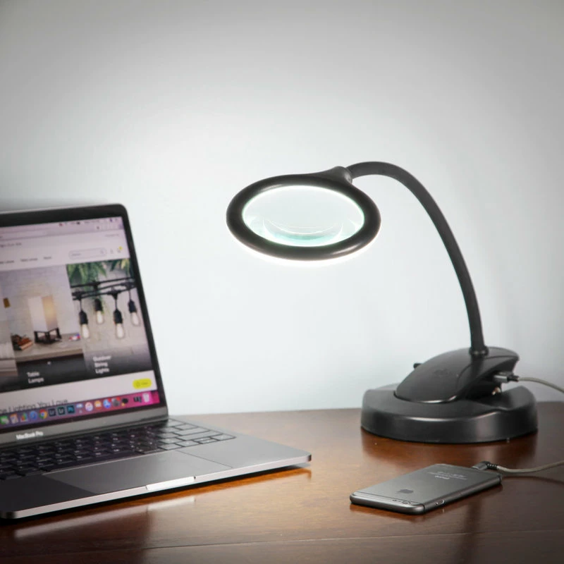 Best Pirce 🥰 Brightech LightView Pro Flex Magnifying Lamp - 2 In 1 Clamp Table & Desk Lamp, B 🎉 - Image 2