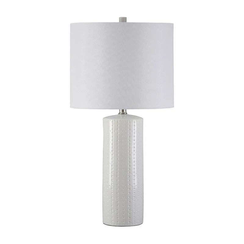 Buy ๐ Ashley Furniture Industries Ashley Furniture Steuben Ceramic Table Lamp In White (Set Of 2) โ๏ธ