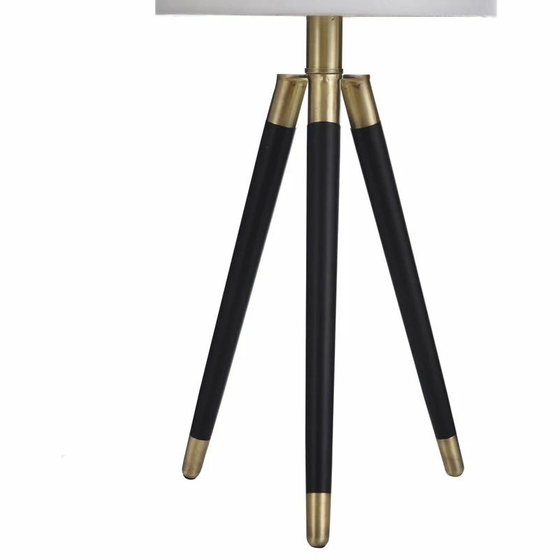 Best reviews of 💯 StyleCraft Home Collection Iggy - Black, Gold Tripod Table Lamp - White Hardback Fabric Shade 🎉 - Image 3