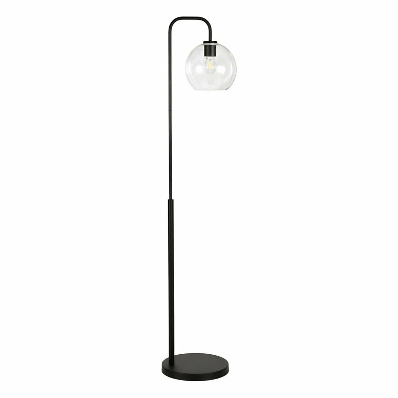 Budget ๐ Henn&Hart 12" Blackened Bronze Metal/Glass Floor Lamp โจ
