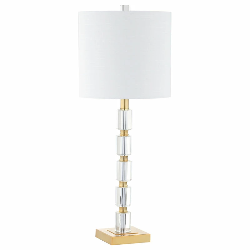 Outlet โค๏ธ JONATHAN Y Claire 28.5" Crystal Table Lamp, Brass, Set Of 2 ๐ - Image 5