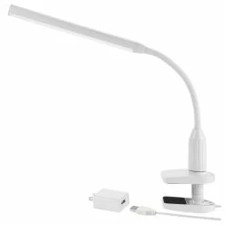Hot Sale ⌛ W86 Trading Co., LLC Torchstar 5W Dimmable Contemporary LED Clamp Desk Lamp, USB Powered, White ✨