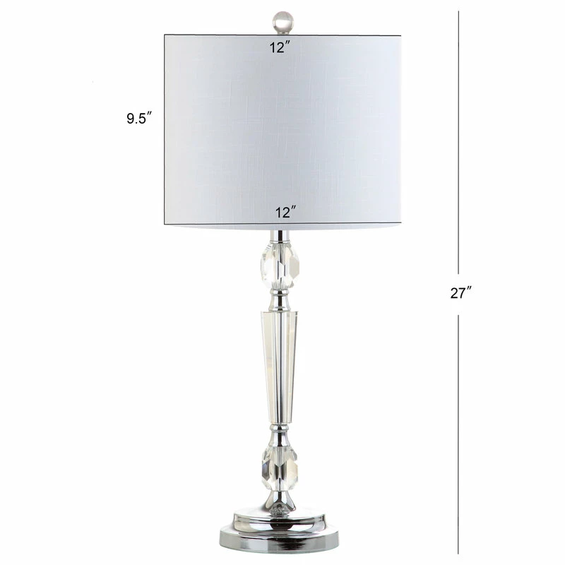Cheapest โค๏ธ JONATHAN Y Victoria 27" Crystal Table Lamp, Set Of 2, Clear ๐ - Image 8